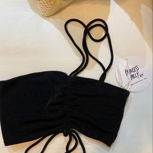 Never Worn | NWT - Princess Polly Black Crop Top